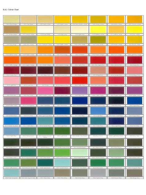 Ral Color Chart Template - 6 Free Templates in PDF, Word, Excel Download