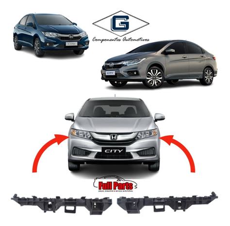 Par Guia Suporte Parachoque Dianteiro Honda City 2015 A 2021