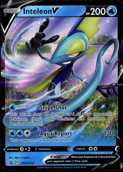 Inteleon V Sword Shield Black Star Promo Swsh Galar