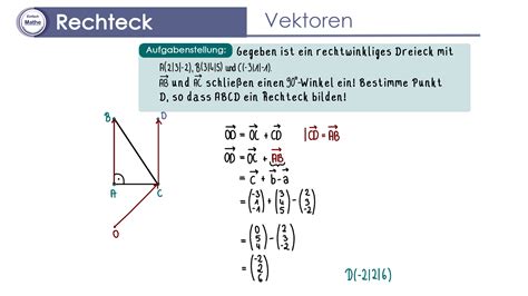 Abcd Rechteck Punkt D Bestimmen Vektorrechnung Za