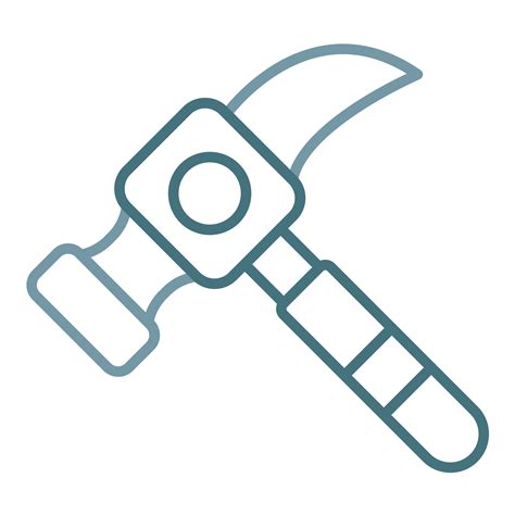 Hammer Line Two Color Icon 16847945 Vector Art At Vecteezy