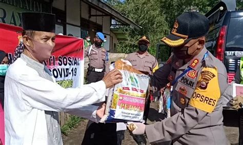 Ringankan Beban Masyarakat Terdampak Covid Polres Rejang Lebong