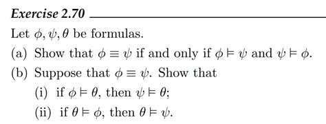 Solved Let Be Formulas A Show That If And Only Chegg