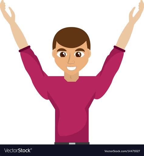 Man Celebrating Cartoon Royalty Free Vector Image