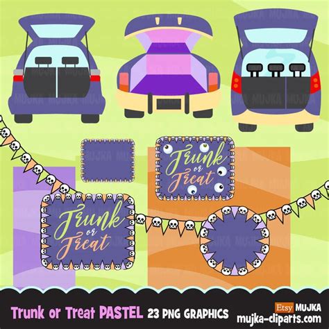 Trunk Or Treat Clipart Baby Halloween Png Cute Halloween Sublimation