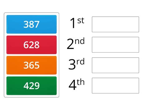 Mettre Dans L Ordre Du Plus Petit Au Plus Grand Classement Par Rang