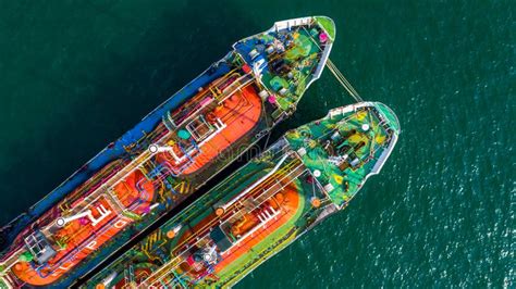 Bateau Citerne Chimique De P Trole Et De Gaz De Vue A Rienne En Mer