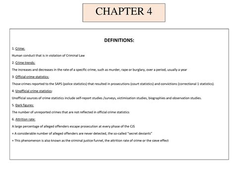 Chapter 4 Chapter 4 Definitions Crime Human Conduct That Is In Violation Of Criminal Law