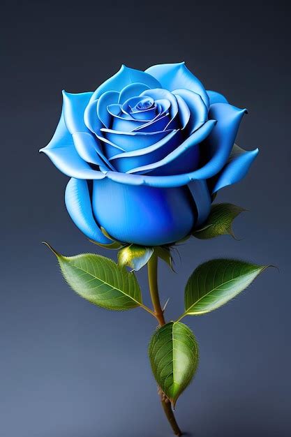 Premium AI Image | Single Blue Rose