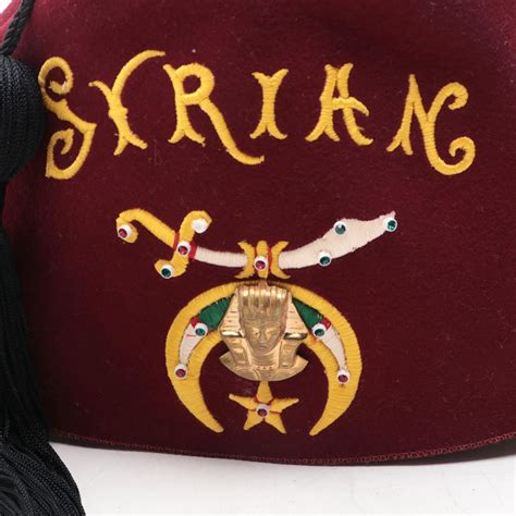 Shriners Fez Hat of Syrian Shrine of Cincinnati, Ohio and Turkish Fez ...