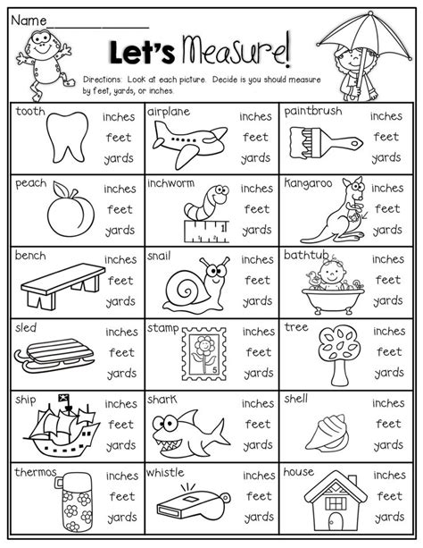 Measuring Inches Worksheet