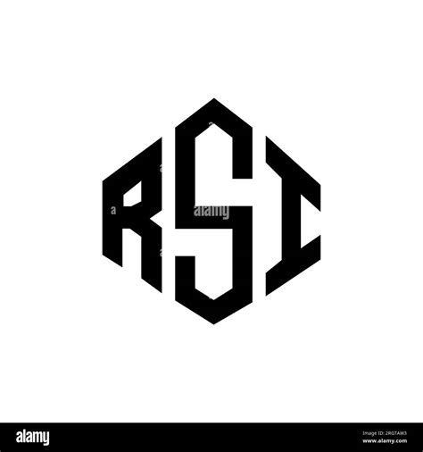 RSI letter logo design with polygon shape. RSI polygon and cube shape logo design. RSI hexagon ...