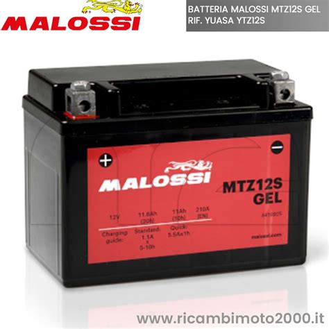 Batterie BATTERIA MALOSSI RACING A GEL MTZ12S YTZ12S ATTIVATA