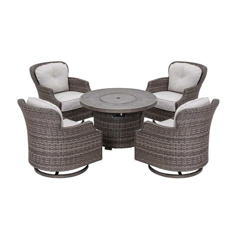 Patio Time Tenaya 5 Piece Firepit Sofa Set