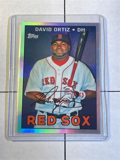 David Ortiz Topps Trading Card History Chrome Refractor Ed