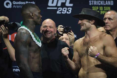 Israel Adesanya vs. Sean Strickland UFC 293 Weigh-in | MMA Junkie