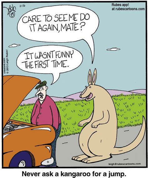 Never Ask A Kangaroo For A Jump Rubes On Funny