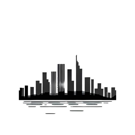 Futuristic City Skyline Silhouette