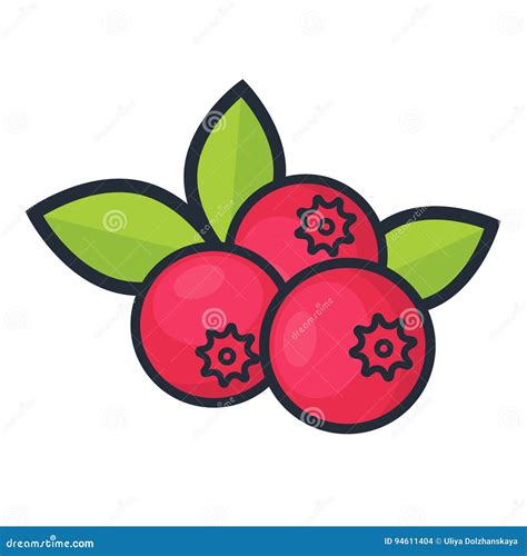 Cartoon Cranberry Vector Stock Vector Illustration Of Cartoon