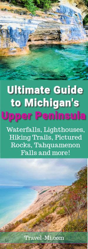 Waterfalls Upper Peninsula Attractions Map