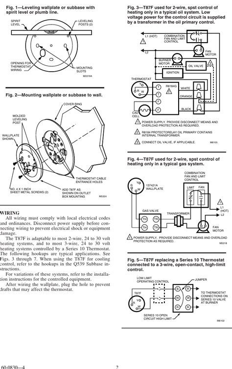 Honeywell Thermostat Wiring Guide / Honeywell Thermostat Th9421c1004 ...