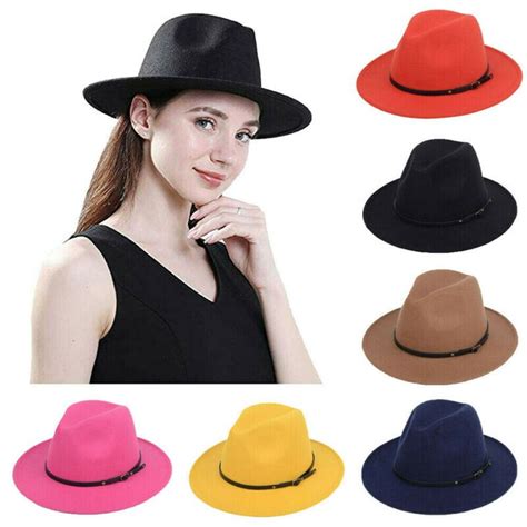 Sombreros Fedora De Fieltro De Lana Para Hombres Y Mujeres Sombreros