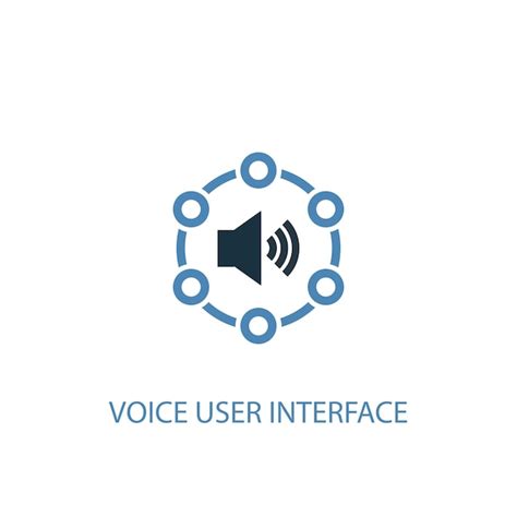 Premium Vector Voice User Interface Concept 2 Colored Icon Simple