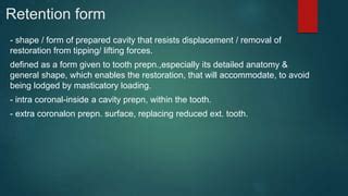 Principles Of Cavity Preparation Accordi Ppsx