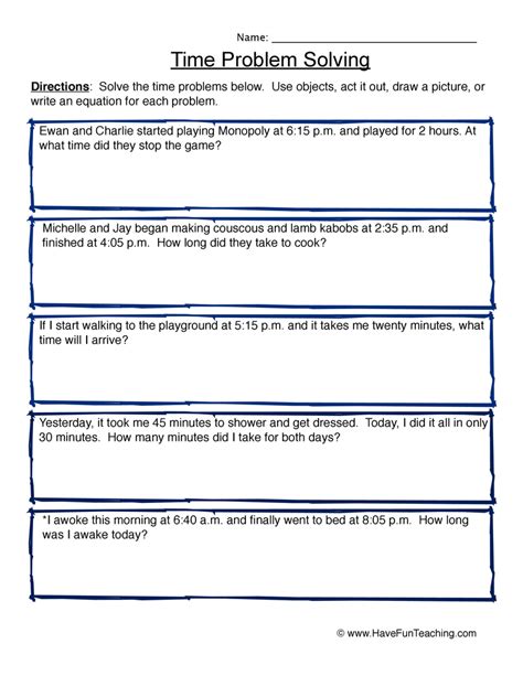 Problem Solving Worksheets Grade 2