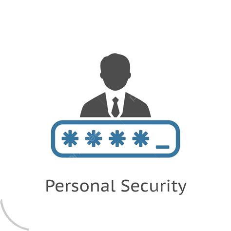 Personal Security Icon Flat Design Protect Personal Security Access