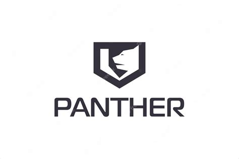 Premium Vector Panther Head Logo Design Shiled Defence Shape Icon