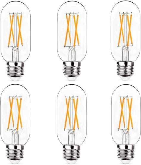 YFXRLIGHT Dimmable T45 LED Edison Bulb 2700K Warm White 6W Antique