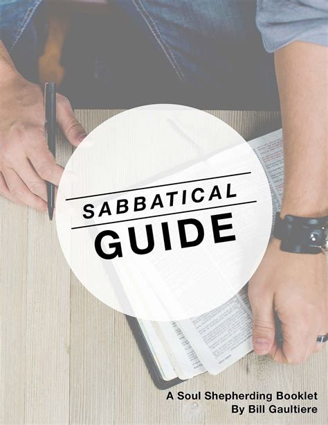 Sabbatical Guide Soul Shepherding Biblical Teaching Sabbatical