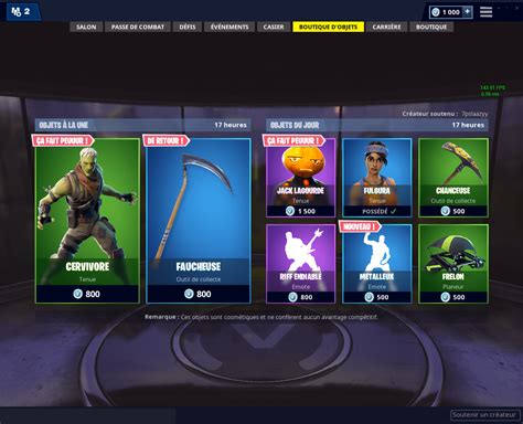 Boutique Fortnite Du Octobre La Faucheuse Toujours Pr Sente