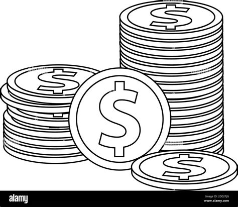 Black And White Coin Clip Art