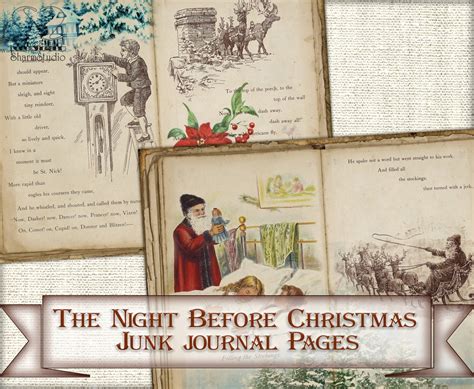 Vintage Christmas Junk Journal Kitprintable Collage Pages The Etsy