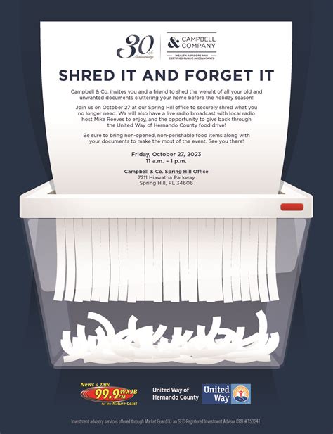 Campbell & Co. Shred-It Event + Food Collection | United Way of Hernando County