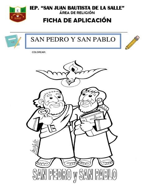 Ficha De Aplicacion San Pedro Y San Pablo Pdf