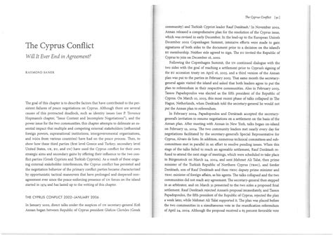 (PDF) The Cyprus conflict: Will it ever end in agreement?