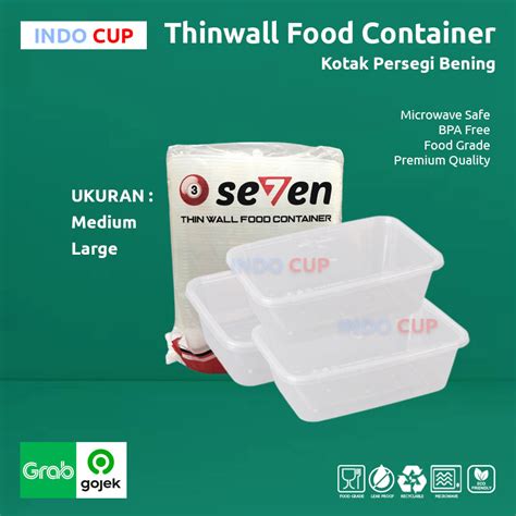 Jual Thinwall Rectangle Kotak Makan Plastik Persegi Shopee Indonesia