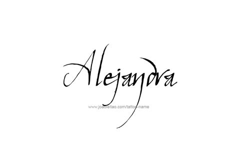 Alejandra Name Tattoo Designs