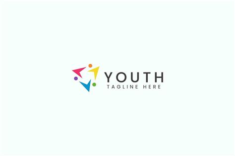 Logo Youth Group Organization Society and Community Colorful Concept ...