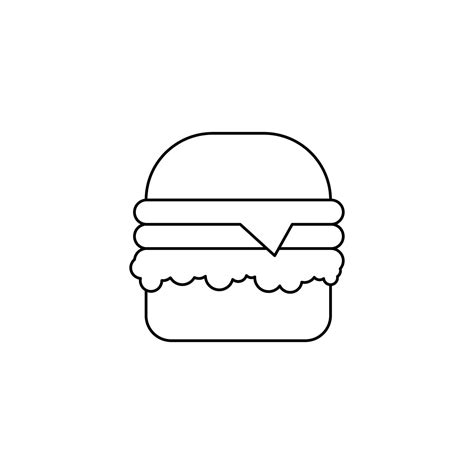 burger icon. outline icon 18768790 Vector Art at Vecteezy