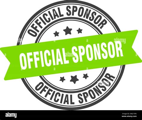 Official Sponsor Stamp Official Sponsor Round Sign Label On