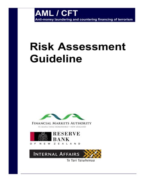 Aml Cft Risk Assessment Guideline