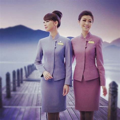 China Airlines stewardesses | Flight attendant uniform, Airline ...