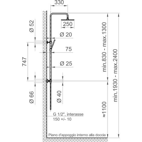 Columna De Ducha Cuadrada Con Termostato Negro Mate