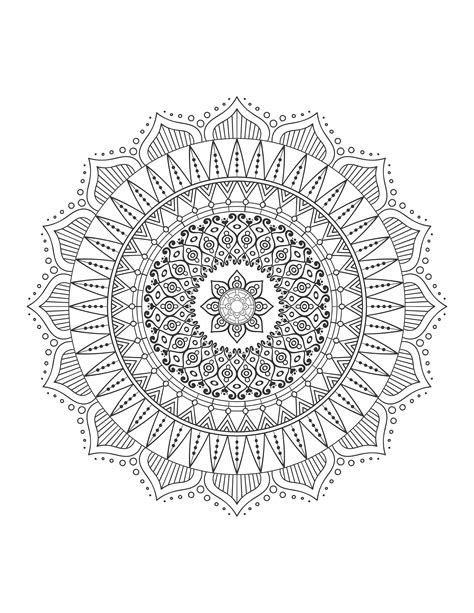 Mandala Coloring Book Pages Set Etsy