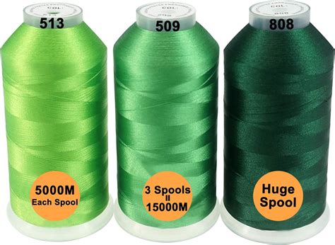 New brothread 3er Set Verschiedene Grün Farben Polyester Maschinen