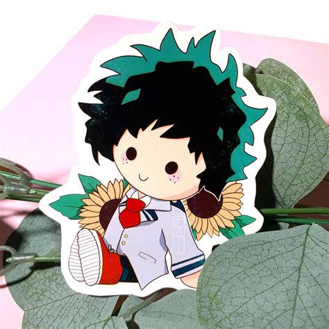 My Hero Academia Midoriya Izuku Sticker Anime Stickers Water Etsy